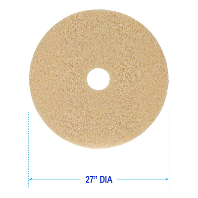 Boardwalk Burnishing Floor Pads, 27" Diameter, Tan, 5/Carton (BWK4027ULT)