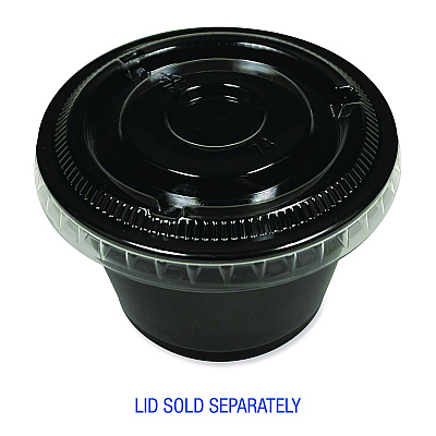Boardwalk Souffle/Portion Cups, 4 oz, Polypropylene, Black, 2,500/Carton (BWKPRTN4BL)