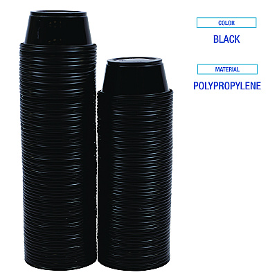 Boardwalk Souffle/Portion Cups, 3.25 oz, Polypropylene, Black, 2,500/Carton (BWKPRTN325BL)