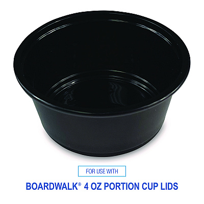 Boardwalk Souffle/Portion Cups, 3.25 oz, Polypropylene, Black, 2,500/Carton (BWKPRTN325BL)