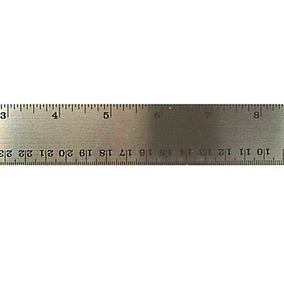 TPG Creations Stainless Steel Ruler, Standard/Metric, 12" Long, Silver, 72/Carton (TPG15272)