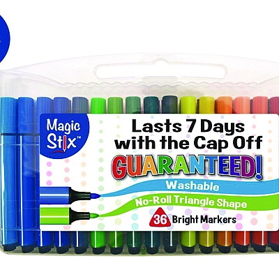 TPG Creations Magic Tri Stix Set, 36 Assorted Colors, 36/Set, 12 Sets/Carton (TPG39912)