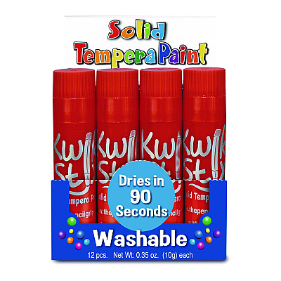 TPG Creations Kwik Stix Single Color Pack, 0.7" x 3.5", Red, 12/Pack, 12 Packs/Carton (TPG6002012)