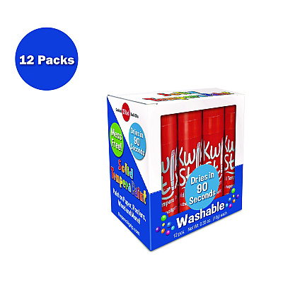 TPG Creations Kwik Stix Single Color Pack, 0.7" x 3.5", Red, 12/Pack, 12 Packs/Carton (TPG6002012)