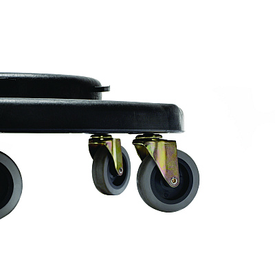 Alpine Round 32-Gallon Trash Can Dolly, 500 lb Capacity, 6.1 x 18 x 18, Black (ALH47132DOLLY)