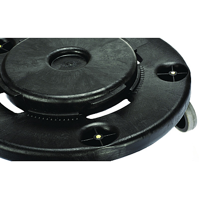 Alpine Round 32-Gallon Trash Can Dolly, 500 lb Capacity, 6.1 x 18 x 18, Black (ALH47132DOLLY)