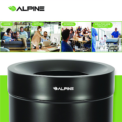 Alpine 27 Gallon Black Stainless Steel Compost Can (ALH47527BLKCO)