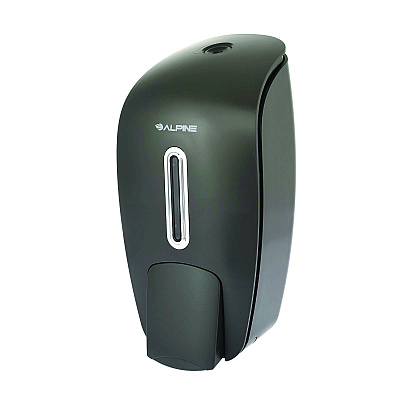 Alpine Surface Mounted Soap and Hand Sanitizer Dispenser, 27 oz, 4.1 x 4.6 x 9.6, Gray (ALHALP425GRY)