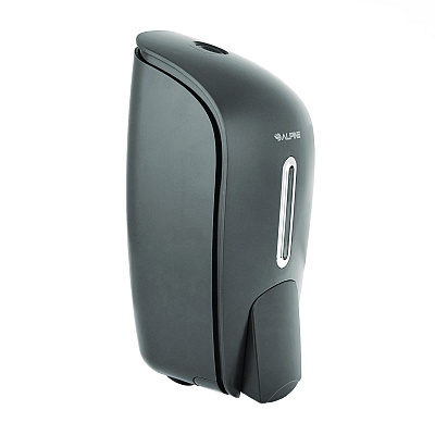 Alpine Surface Mounted Soap and Hand Sanitizer Dispenser, 27 oz, 4.1 x 4.6 x 9.6, Gray (ALHALP425GRY)