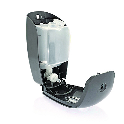 Alpine Surface Mounted Soap and Hand Sanitizer Dispenser, 27 oz, 4.1 x 4.6 x 9.6, Gray (ALHALP425GRY)