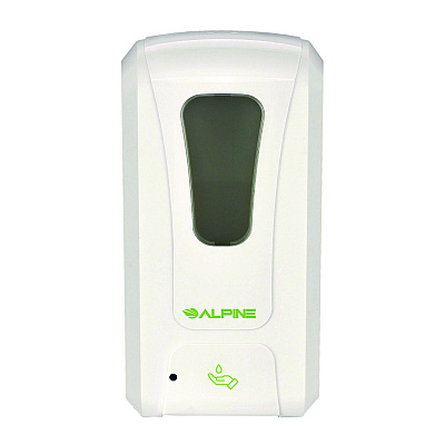 Alpine Wall Mount Automatic Foam Hand Sanitizer and Soap Dispenser, 40 oz, 4.48 x 6 x 11.1, White (ALHALP430F)