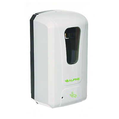 Alpine Wall Mount Automatic Foam Hand Sanitizer and Soap Dispenser, 40 oz, 4.48 x 6 x 11.1, White (ALHALP430F)