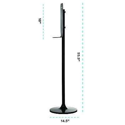Alpine Automatic Foam Hand Sanitizer/Soap Dispenser with Floor Stand, 40 oz, 4.48 x 6 x 45, White (ALHALP430FS)