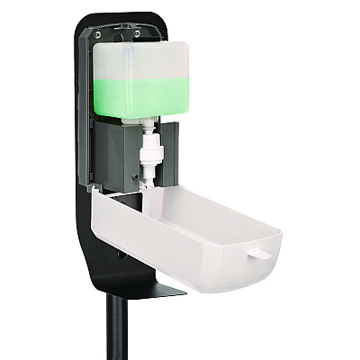 Alpine Automatic Foam Hand Sanitizer/Soap Dispenser with Floor Stand, 40 oz, 4.48 x 6 x 45, White (ALHALP430FS)