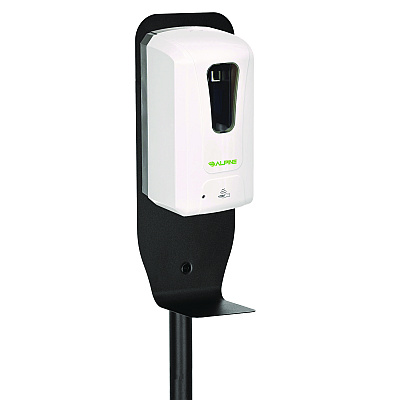 Alpine Automatic Foam Hand Sanitizer/Soap Dispenser with Floor Stand, 40 oz, 4.48 x 6 x 45, White (ALHALP430FS)