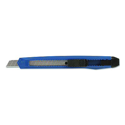 Great Neck Snap-Off Utility Knife, 9 mm Blade, 5" Plastic Handle, Blue (GNSSBK3)