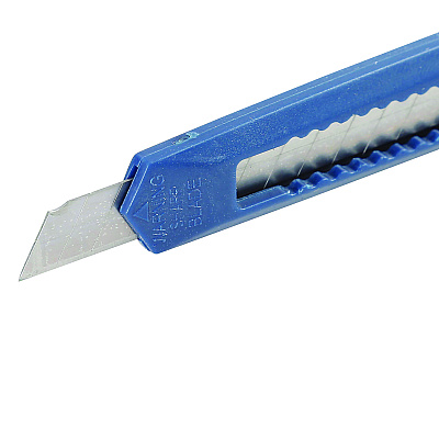 Great Neck Snap-Off Utility Knife, 9 mm Blade, 5" Plastic Handle, Blue (GNSSBK3)