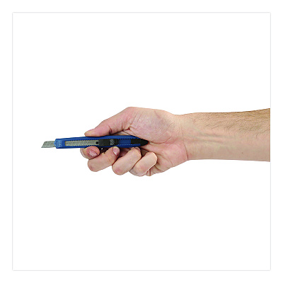 Great Neck Snap-Off Utility Knife, 9 mm Blade, 5" Plastic Handle, Blue (GNSSBK3)