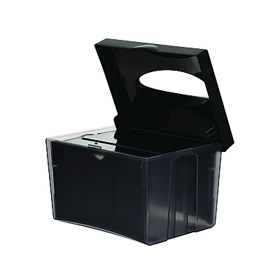 Alpine Interfold Table Top Dispenser Napkin Holder, 5.9 x 8 x 6.5, Black (ALHALP4332)