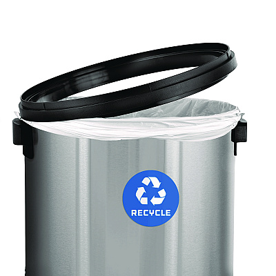 Alpine 17 Gallon Stainless Steel Indoor Recycling Receptacle with Swivel Lid (ALHALP47065L1R)