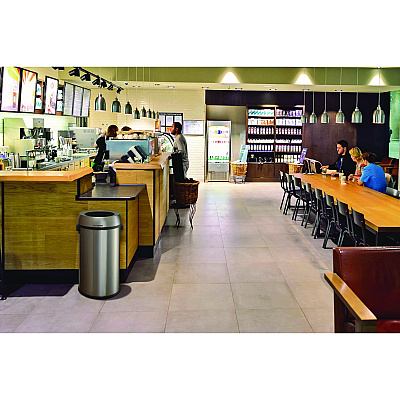 Alpine 17 Gallon Stainless Steel Heavy-Gauge Brushed Open Top Commercial Trash Can (ALHALP47065L)
