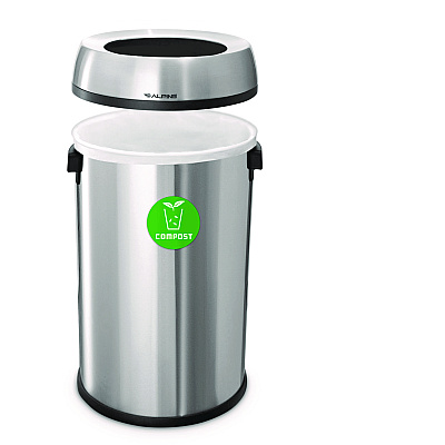 Alpine 17 Gallon Stainless Steel Open Top Compost Station (ALHALP47065LCO)