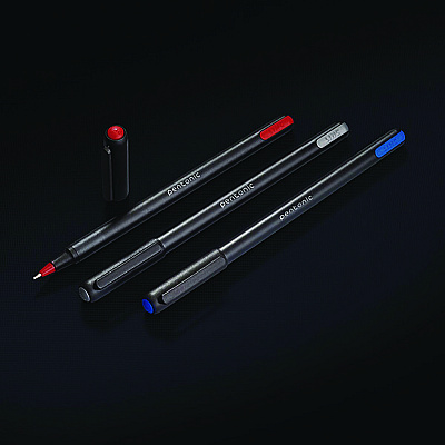 TOPS PENTONIC Fine Point Ballpoint Pens, 0.7 mm, Assorted Ink Colors, Black Barrel, 25/Pack (PNT12126)