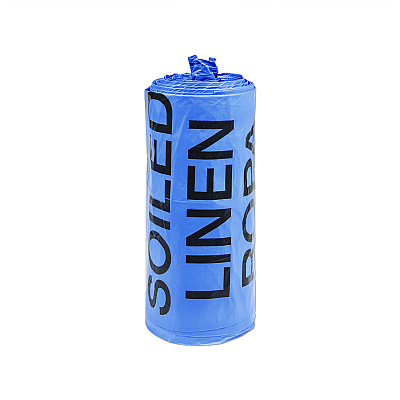 Inteplast Group Institutional Low-Density Can Liners, Soiled Linen, 30 gal, 1 mil, 30" x 43", Blue, 200/Carton (IBSBR3043XHVB)