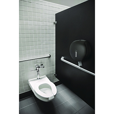 Alpine Plastic Single Roll Jumbo Toilet Paper Dispenser, 5.3 x 11.5 x 11.7, Gray (ALHALP450GRY)