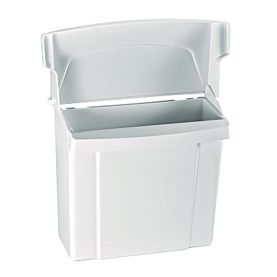 Alpine Durable Plastic Surface Mount Sanitary Napkin Receptacle, White (ALHALP451WHI)