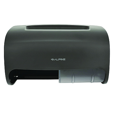 Alpine Side-by-Side Double Roll Toilet Tissue Dispenser, 6.3 x 6.3 x 10.3, Gray (ALHALP452GRY)