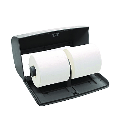 Alpine Side-by-Side Double Roll Toilet Tissue Dispenser, 6.3 x 6.3 x 10.3, Gray (ALHALP452GRY)