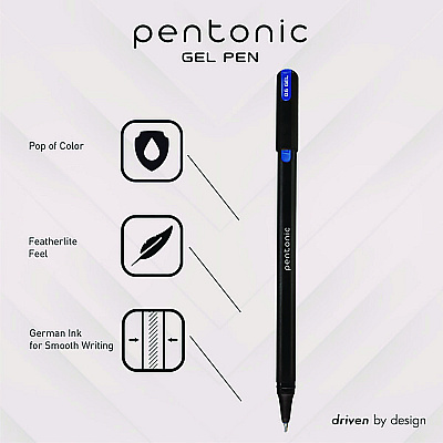TOPS PENTONIC Gel Stick Pen Set, (4) 0.6mm Fine Tip, (6) 0.7mm Fine Tip, (2) 1 mm Medium Tip, Assorted Ink/Barrel Colors, 12/Pack (PNT12185)