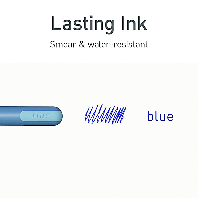 TOPS PENTONIC Frost Pen, Stick, Fine 0.7 mm, Blue Ink, Frosted Blue Barrel, 10/Pack (PNT13085)
