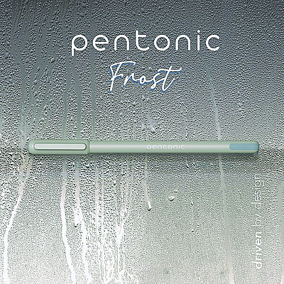 TOPS PENTONIC Frost Pen, Stick, Fine 0.7 mm, Black Ink, Pale Gray Barrel, 10/Pack (PNT13086)