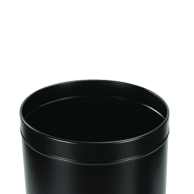 Alpine 27 Gallon Stainless Steel Commercial Indoor Trash Can, Black (ALHALP47527BLK)