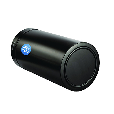 Alpine 27 Gallon Stainless Steel Recycling Can, Black (ALHALP47527BLKR)