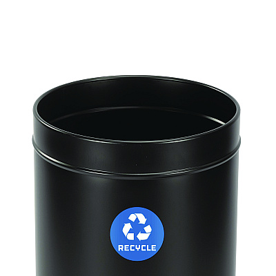 Alpine 27 Gallon Stainless Steel Recycling Can, Black (ALHALP47527BLKR)