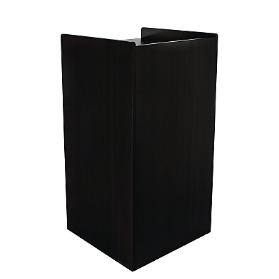 Alpine 40 Gal Commercial Tray Top Waste Enclosure Trash Receptacle, 40 gal, Wood, Black (ALHALP476BLK)