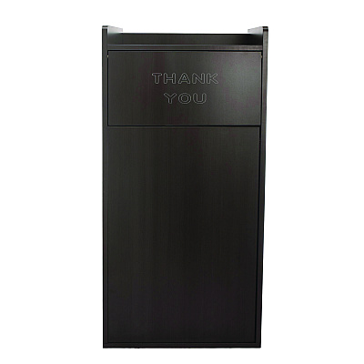 Alpine 40 Gal Commercial Tray Top Waste Enclosure Trash Receptacle, 40 gal, Wood, Black (ALHALP476BLK)
