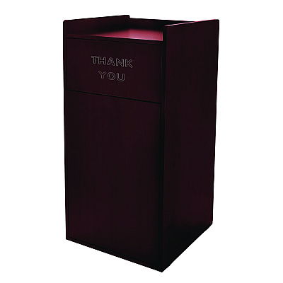 Alpine 40 Gal Commercial Tray Top Waste Enclosure Trash Receptacle, 40 gal, Wood, Mahogany (ALHALP476MA)