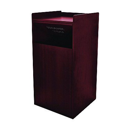 Alpine 40 Gal Commercial Tray Top Waste Enclosure Trash Receptacle, 40 gal, Wood, Mahogany (ALHALP476MA)