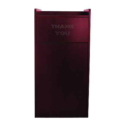 Alpine 40 Gal Commercial Tray Top Waste Enclosure Trash Receptacle, 40 gal, Wood, Mahogany (ALHALP476MA)