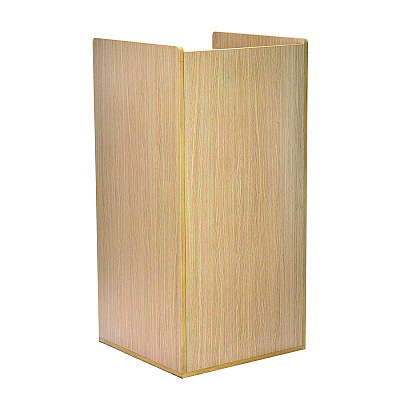 Alpine 40 Gal Commercial Tray Top Waste Enclosure Trash Receptacle, 40 gal, Wood, Medium Oak (ALHALP476MEO)