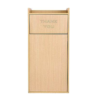 Alpine 40 Gal Commercial Tray Top Waste Enclosure Trash Receptacle, 40 gal, Wood, Medium Oak (ALHALP476MEO)