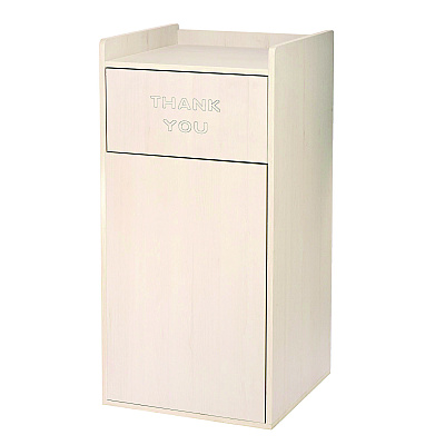 Alpine 40 Gal Commercial Tray Top Waste Enclosure Trash Receptacle, 40 gal, Wood, White (ALHALP476WHI)