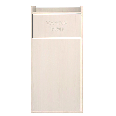 Alpine 40 Gal Commercial Tray Top Waste Enclosure Trash Receptacle, 40 gal, Wood, White (ALHALP476WHI)