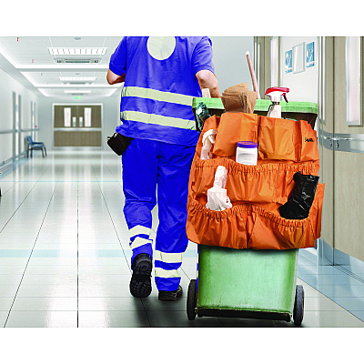 Alpine 12-Pocket Trash Can Caddy Bag, 12 Compartments, Orange (ALHALP47771)