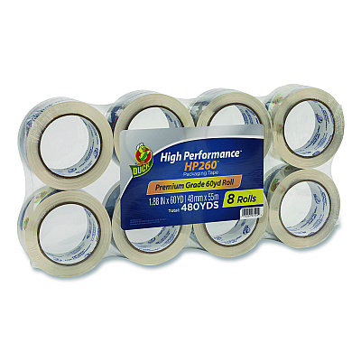 Duck HP260 Packaging Tape, 3" Core, 1.88" x 60 yds, Clear, 8/Pack (DUC0007424)