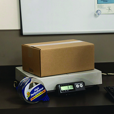 Duck HP260 Packaging Tape with Dispenser, 3" Core, 1.88" x 60 yds, Clear, 4/Pack (DUC0007725)